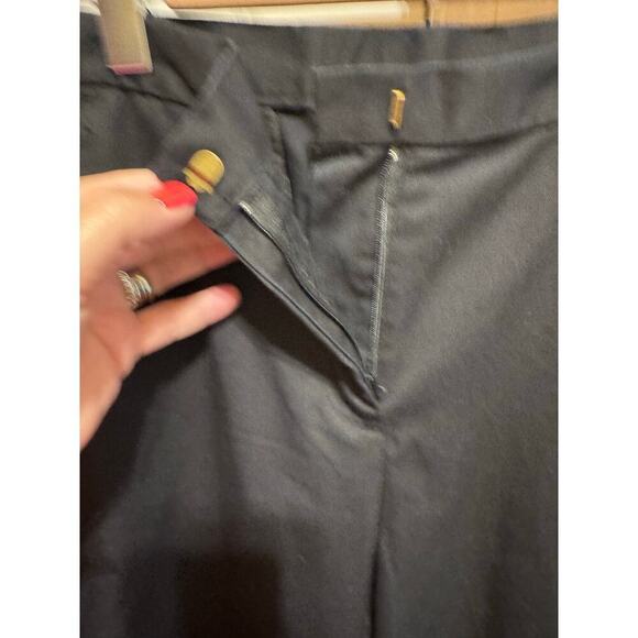 Lands' End Women's Black Fit 3 Chinos Crop Pants Pockets Sz 8P - Picture 4 of 12